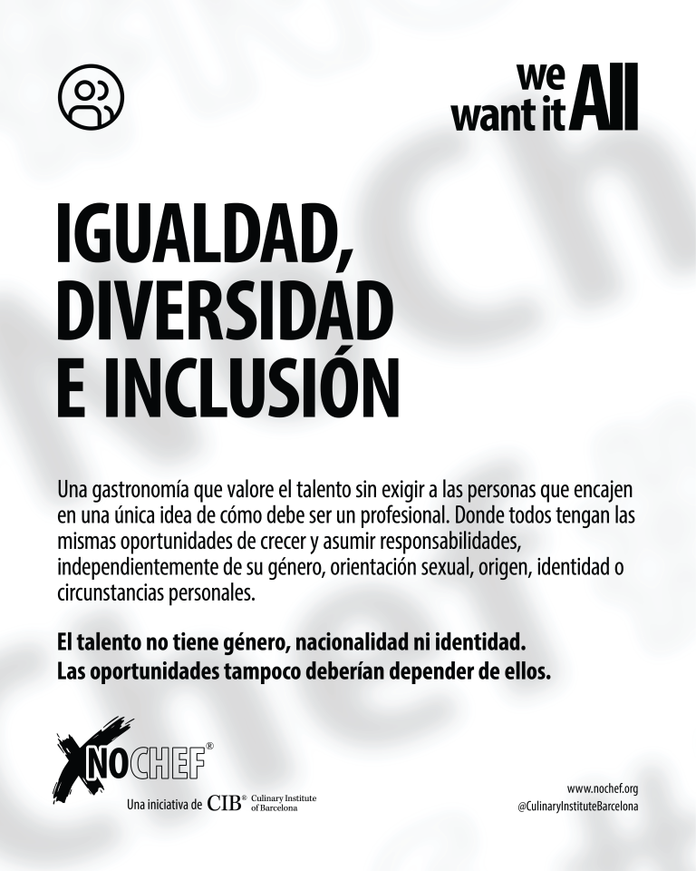 #NoChef – Igualdad, diversidad e inclusión