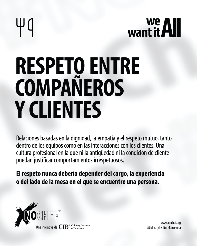 #NoChef – Respeto entre compañeros y clientes