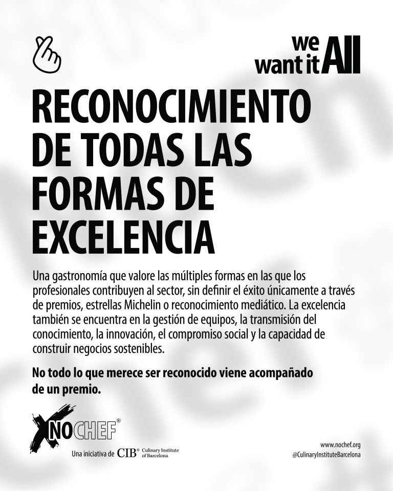#NoChef – Reconocimiento de todas las formas de excelencia