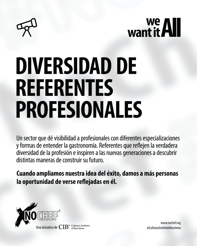 #NoChef – Diversidad de referentes profesionales