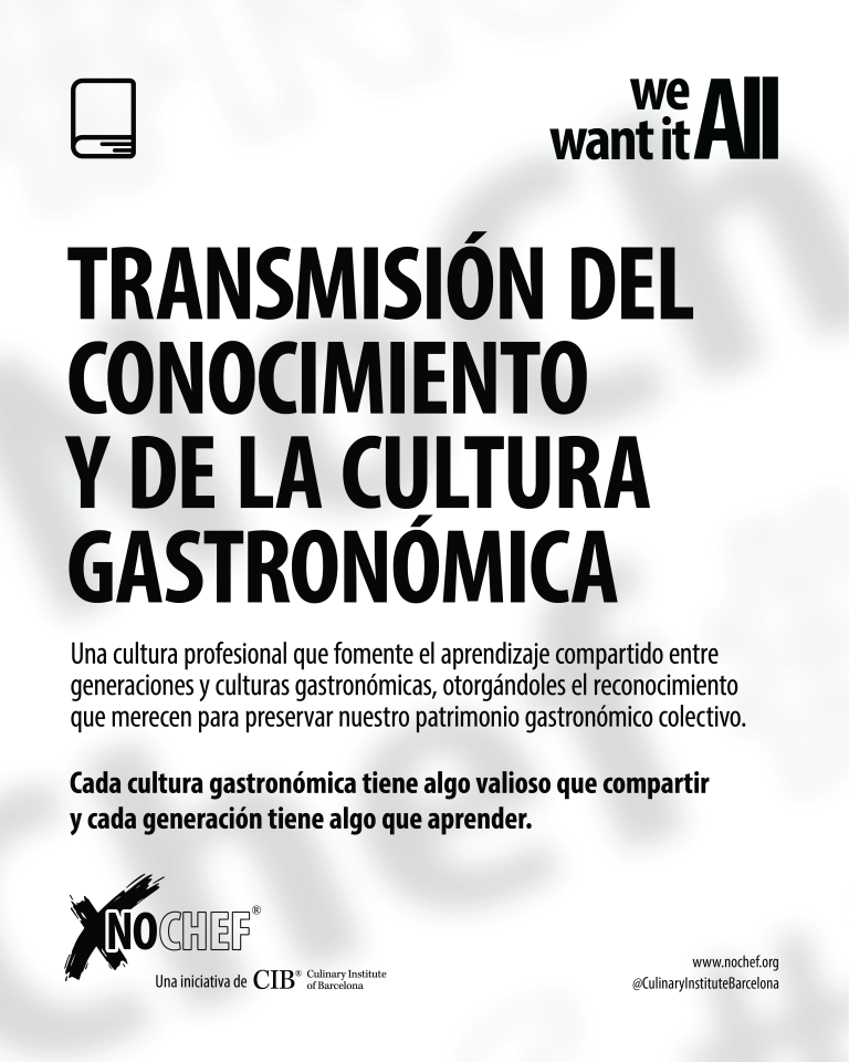 #NoChef – Transmisión del conocimiento y de la cultura gastronómica