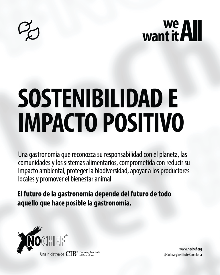 #NoChef – Sostenibilidad e impacto positivo