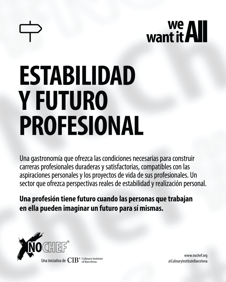 #NoChef – Estabilidad y futuro profesional